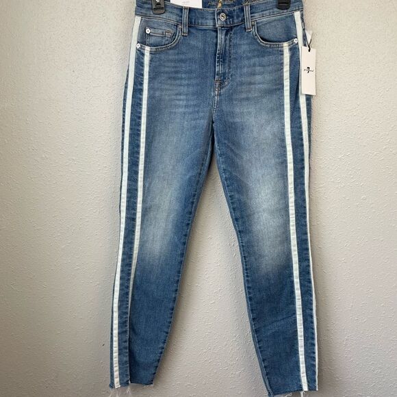 NWT 7 For All Mankind The Ankle Skinny Jeans Sizes 25, 26 and 27 - Picture 1 of 6